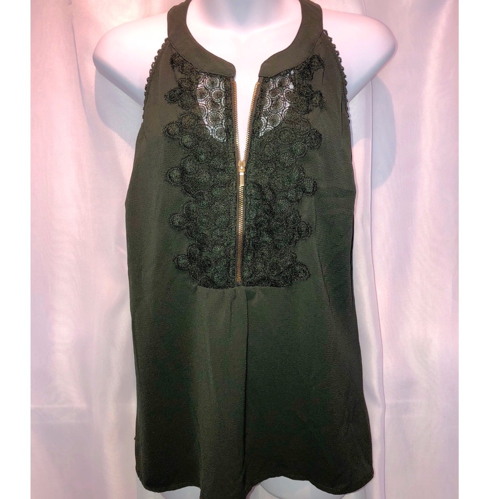 Olive green top